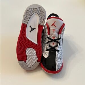 NEWJordan Dub Zero "White/University Red/Black/Neutral Grey" Toddler Boys' Shoe